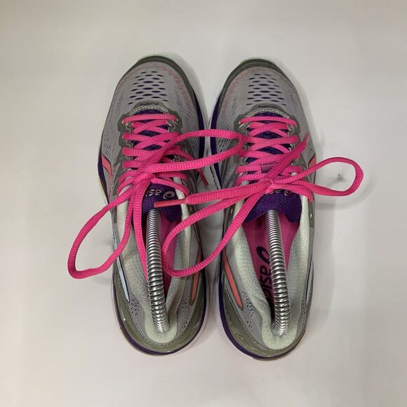 Womens Asics GEL-Kayano 23 Running Shoes Silver/Pink/Purple Size 6.5 - Picture 6 of 8